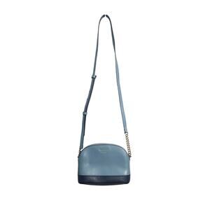 Kate Spade Spencer Dome Saffiano Leather Crossbody Small Two-Tone Blue EUC